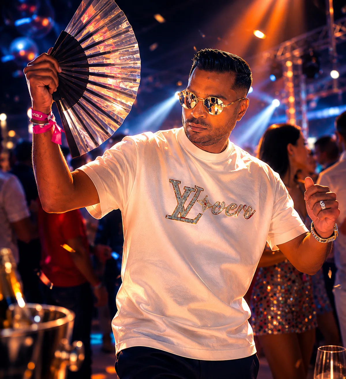 Afriindi in a vibrant nightlife setting