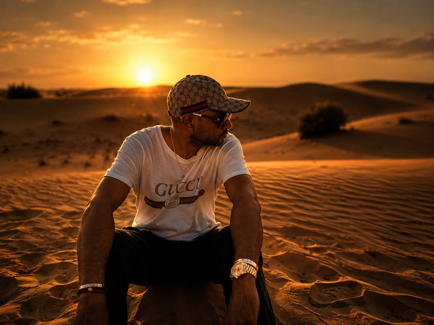 Afriindi in the warmth of a sunset landscape